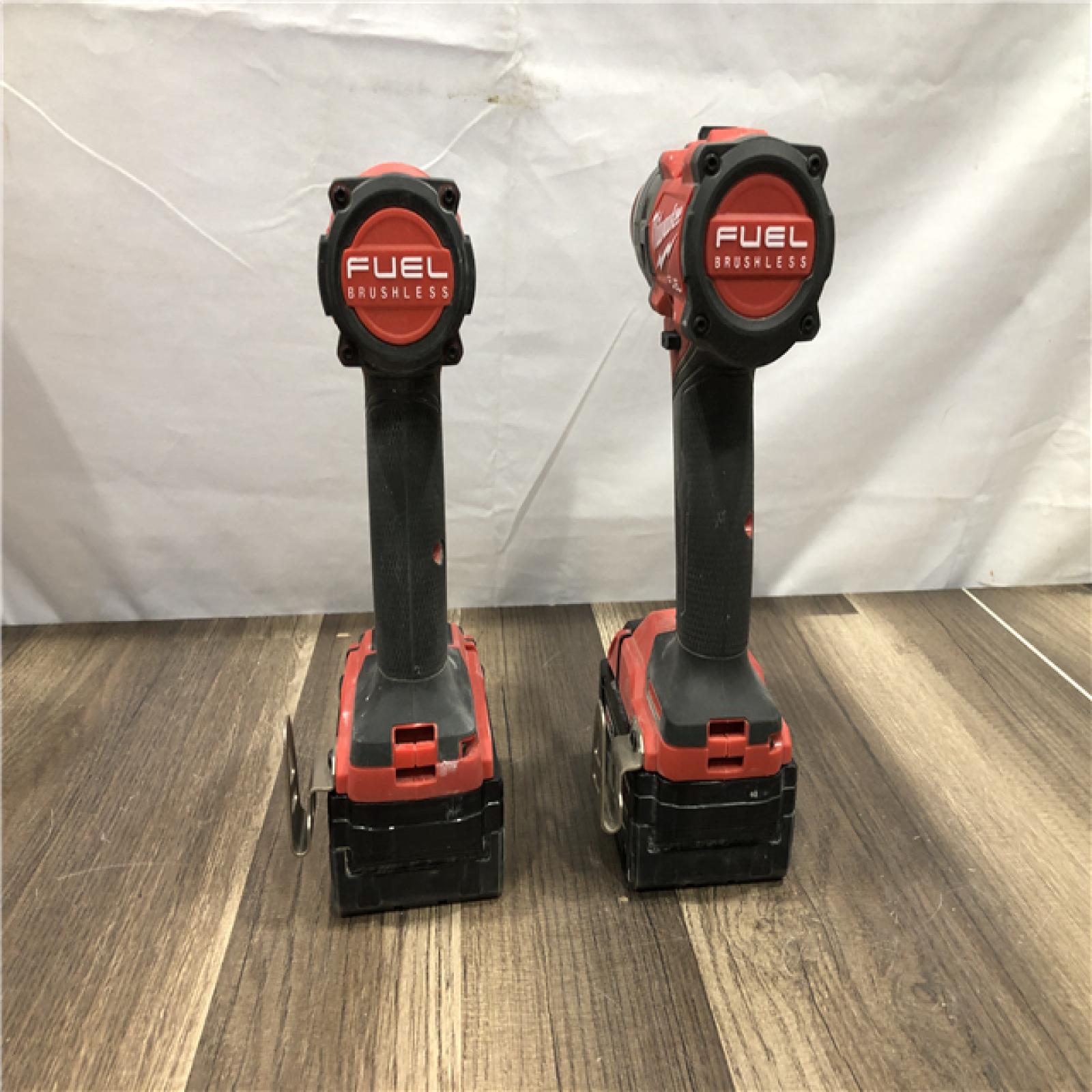 AS-IS Milwaukee FUEL 18V Lithium-Ion Brushless Cordless Hammer Drill and Impact Driver Combo Kit