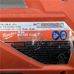 AS-IS Milwaukee FUEL 18-Volt Lithium-Ion Brushless Cordless Gen II 18-Gauge Brad Nailer (Tool-Only)