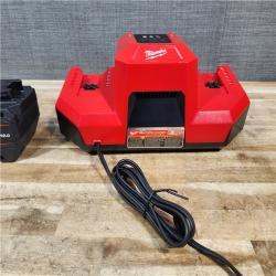 HOUSTON LOCATION - AS - IS Milwaukee M18 18V Dual Bay Simultaneous Super Charger W/ (2) BATTERIES
