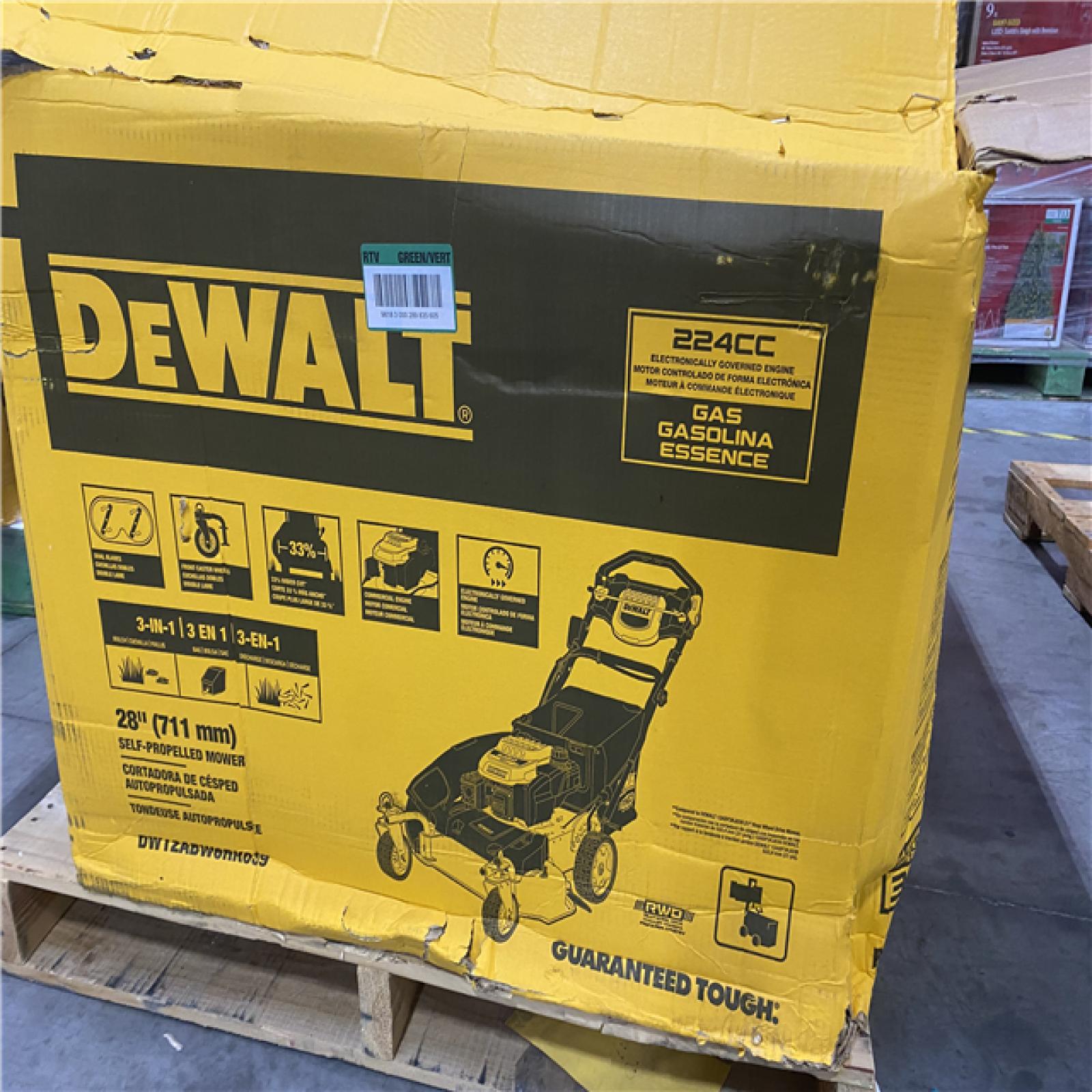Dallas Location - As-Is DEWALT 28 in. 224cc  Gas Lawn Mower