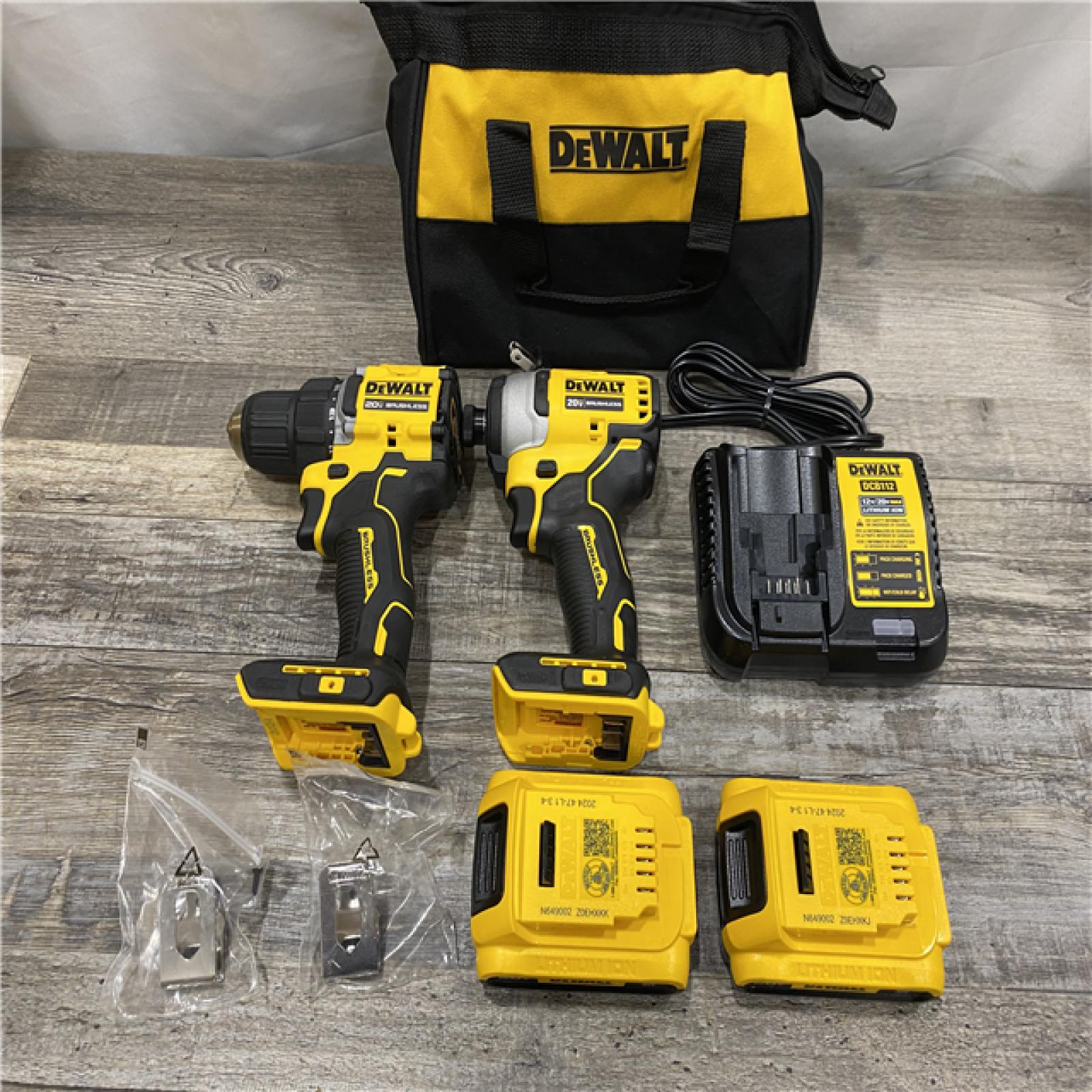 AS-IS DEWALT ATOMIC 20-Volt MAX Lithium-Ion Cordless (2-Tool) Combo Kit
