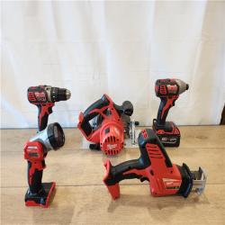 AS-IS- Milwaukee 18V Lithium-Ion Cordless (5-Tool) Combo Kit