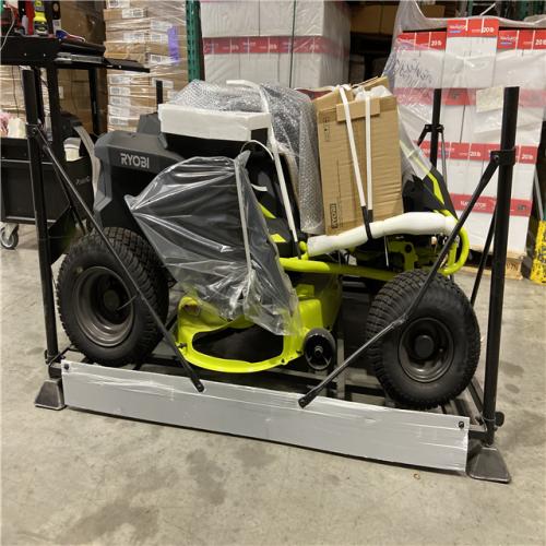 DALLAS LOCATION - RYOBI 48V Brushless 38 in. 75 Ah Battery Electric Rear Engine Riding Lawn Mower