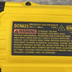 AS-IS DEWALT ATOMIC 20V MAX Lithium Ion Cordless 23 Gauge Pin Nailer (Tool Only)