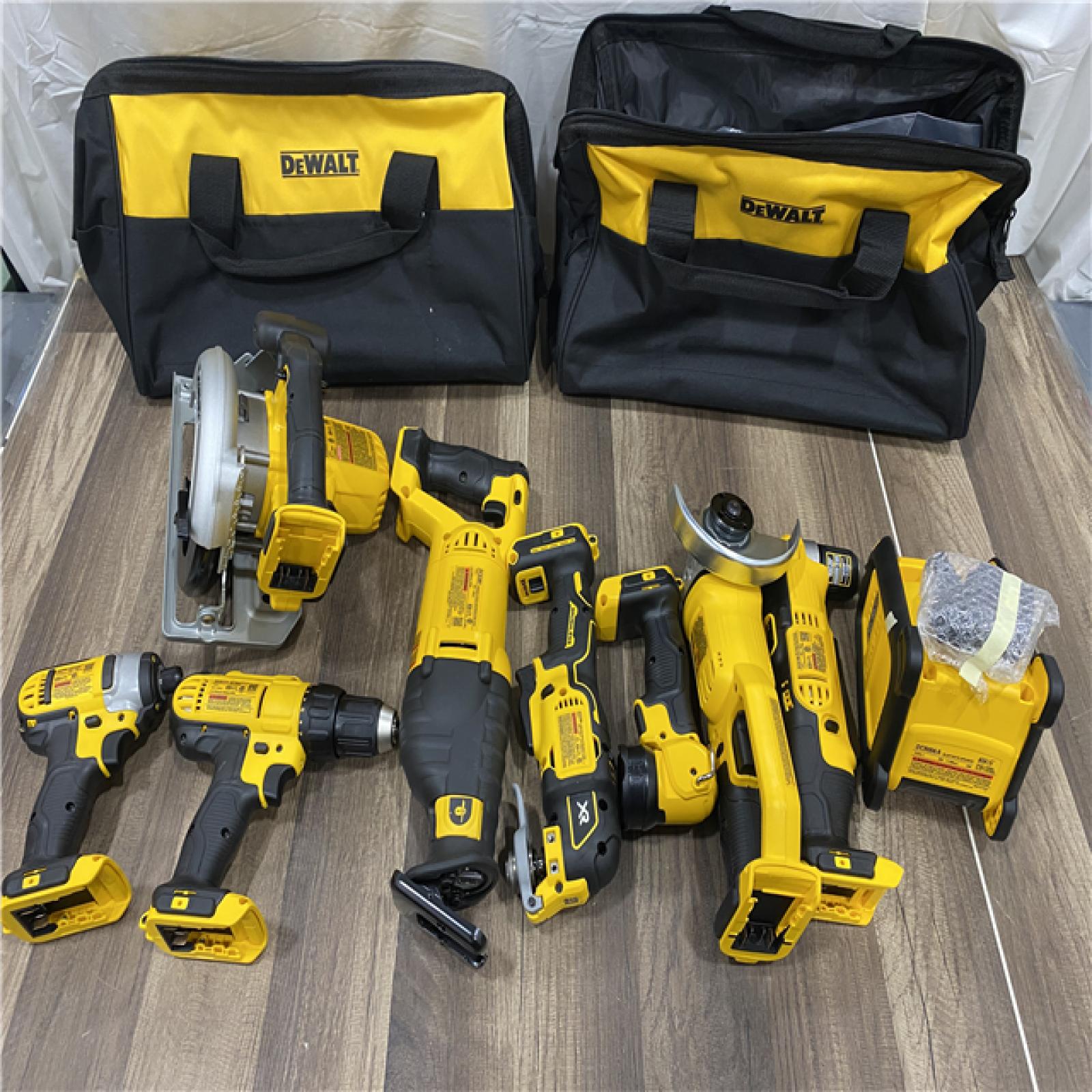 AS-IS Dewalt 20V MAX 9-Tool Power-Tool Combo Kit W/ Soft Case Including 2 Batteries & Charger