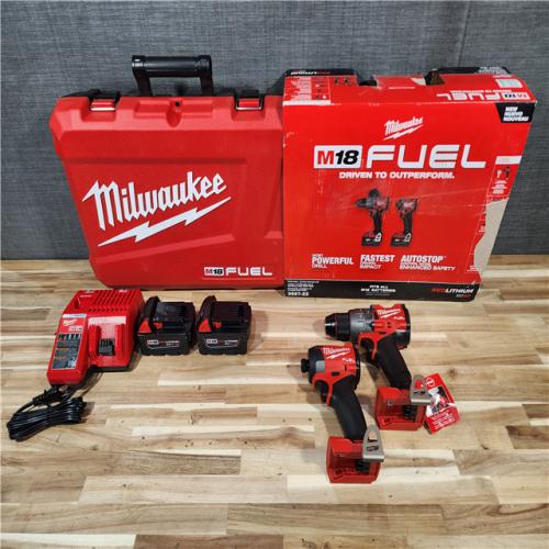 HOUSTON LOCATION - AS-IS (APPEARS LIKE NEW) Milwaukee  FUEL 18V Lithium-Ion Brushless Cordless Hammer Drill and Impact Driver Combo Kit