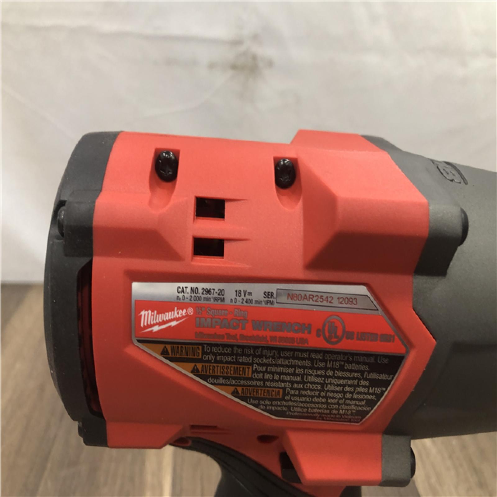 AS-IS Milwaukee FUEL 18V Lithium-Ion Brushless Cordless 1/2 in. Impact Wrench with Friction Ring (Tool-Only)