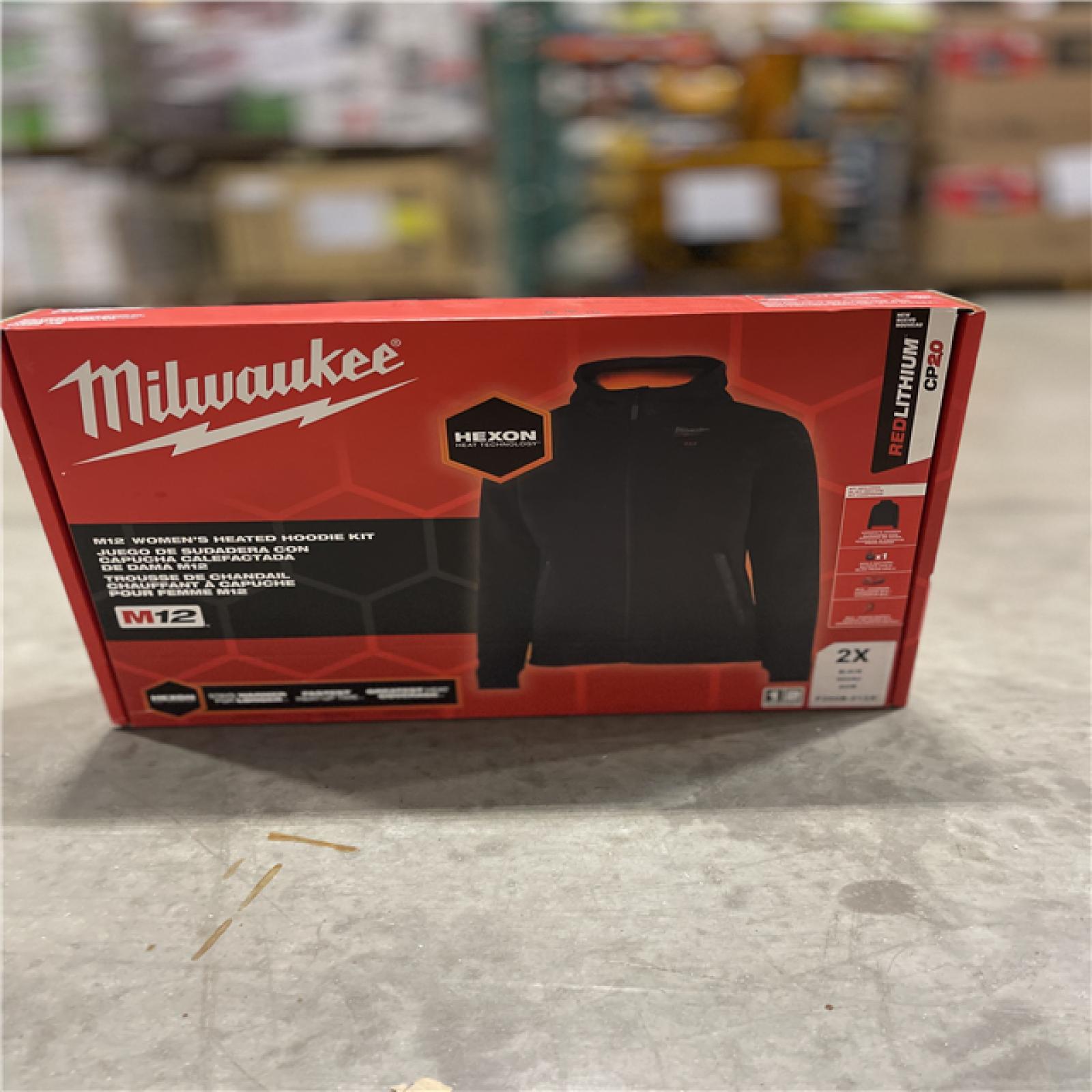 DALLAS LOCATION- NEW!- Milwaukee Women's 2X-Large M12 12V Cordless Black Heated Hooded Jacket Kit