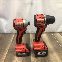 AS-IS Milwaukee 18-Volt Lithium-Ion Brushless Cordless Compact Hammer Drill/Impact Combo Kit