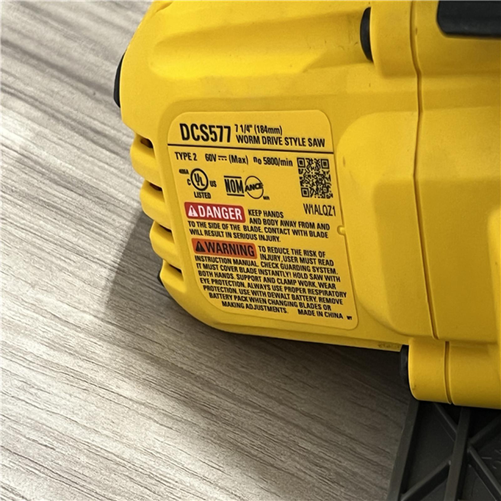AS-IS DEWALT FLEXVOLT 60V MAX Cordless Brushless 7-1/4 in. Wormdrive Style Circular Saw (Tool Only)