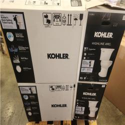 Phoenix NEW 6 KOHLER Highline Arc 2-Piece 1.28 GPF Single Flush Elongated Toilet in White (Seat Included) MUST INSPECT ON SITE