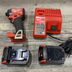 AS-IS Milwaukee FUEL 18V Lithium-Ion Brushless Cordless 1/4 in. Hex Impact Driver Kit
