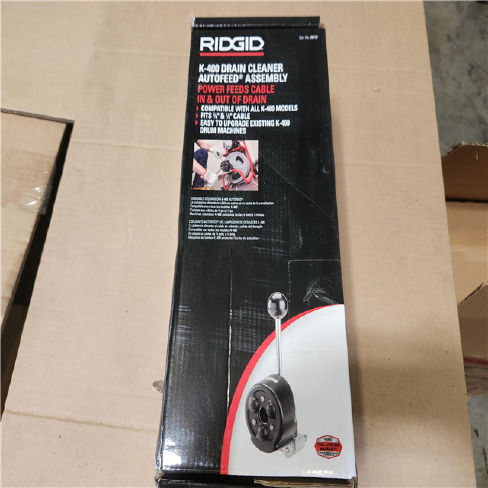 Phoenix NEW RIDGID K-400 AutoFeed Drain Cleaning Snake Auger 120-Volt Drum Machine and C-45IW 1/2 in. x 75 ft. Cable + Tool Set & Gloves
