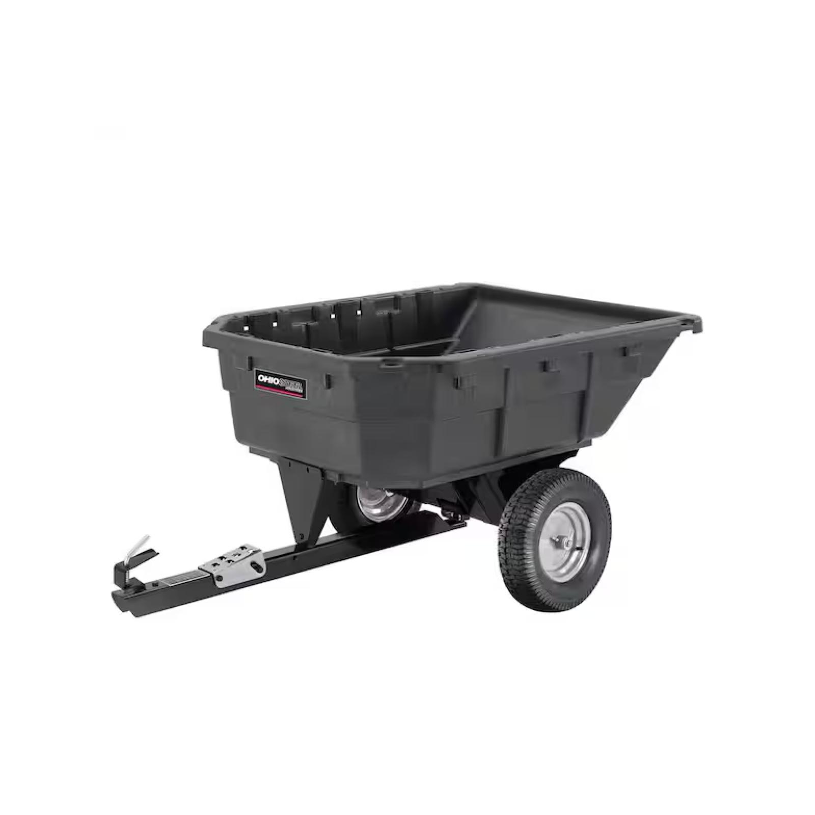 DALLAS LOCATION - Ohio Steel 15 cu. ft. Heaped 1000 lb. Poly Swivel Dump Cart