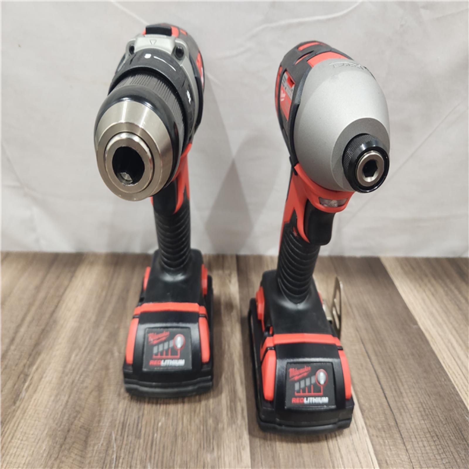 AS-IS- Milwaukee 18V Cordless Brushed 2-Tool Drill/Driver and Impact Driver Kit