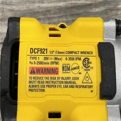 AS-IS DEWALT ATOMIC 20V MAX Cordless Brushless 1/2 in. Variable Speed Impact Wrench (Tool Only)