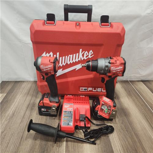 AS-IS- MILWAUKEE FUEL 18V Lithium-Ion Brushless Cordless Hammer Drill and Impact Driver Combo Kit