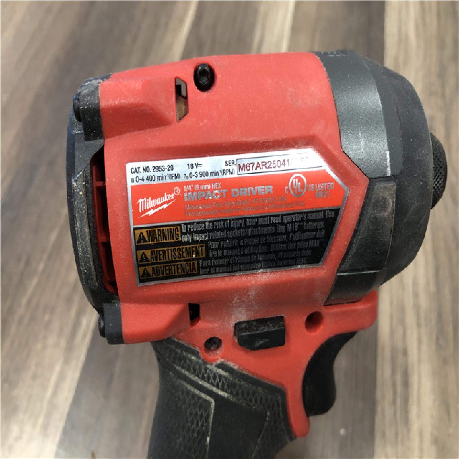 AS-IS Milwaukee  FUEL 18V Lithium-Ion Brushless Cordless 1/4 in. Hex Impact Driver (Tool-Only)