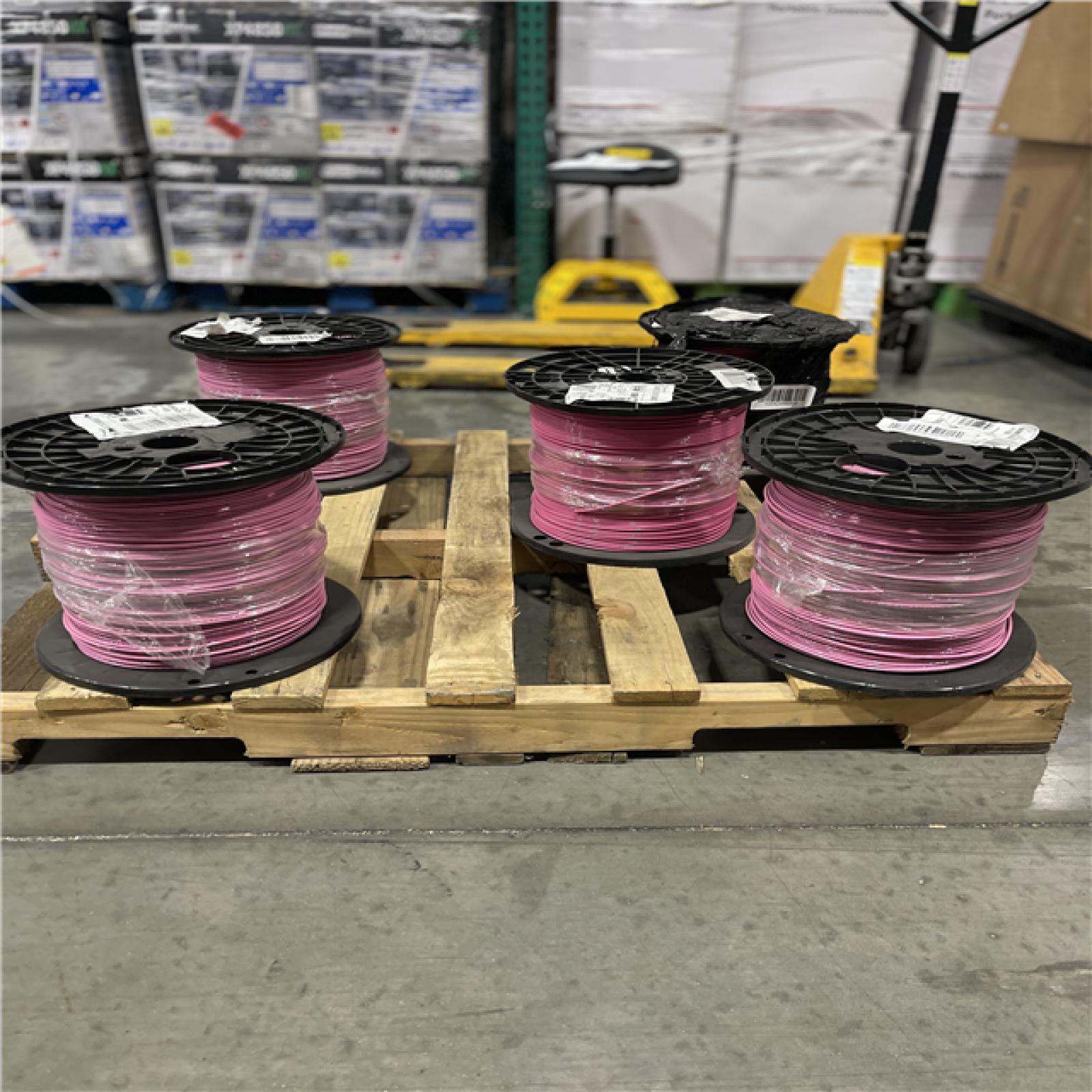 DALLAS LOCATION - AS-IS Southwire 2,500 ft. 10 Pink Stranded CU THHN Wire (5 SPOOLS)(SEE NOTES)