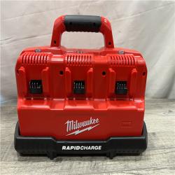 AS-IS Milwaukee 12-Volt/18-Volt Lithium-Ion Multi-Voltage 6-Port Sequential Rapid Battery Charger