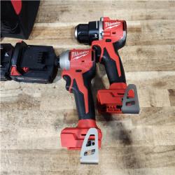 HOUSTON LOCATION - AS - IS Milwaukee 18V Lithium-Ion Brushless Cordless Compact Drill/Impact Combo Kit