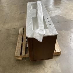 Houston Location - AS-IS Home Decorator Collection Collette 60in. Free Standing Mounted Vanity