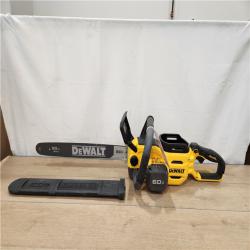 AS-IS- DEWALT 20 in. 60-Volt Flexvolt Electric Cordless Chainsaw Kit with 20 in. Chainsaw Bar and 20 in. Chainsaw Chain 68 Drive Link