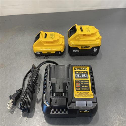 AS-IS - DEWALT 20V MAX Lithium-Ion 6.0Ah and 4.0Ah Battery and Charger Starter Kit
