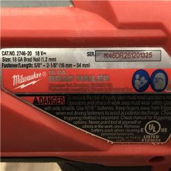 AS=IS Milwaukee FUEL 18-Volt Lithium-Ion Brushless Cordless Gen II 18-Gauge Brad Nailer (Tool-Only)
