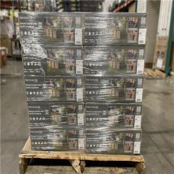 DALLAS LOCATION - Tierra Verde 48 in. x 48 in. Raised Garden Box Khaki and Black Recyclable Plastic 1-Pack PALLET-(10 CASES)