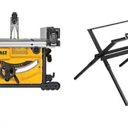 NEW! - DEWALT 15 Amp Corded 8-1/4 in. Compact Jobsite Tablesaw with Compact Table Saw Stand