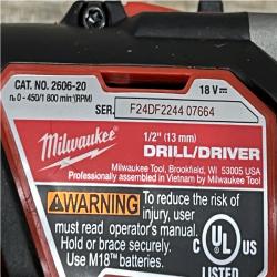 AS-IS Milwaukee 18V Lithium-Ion Cordless Drill Driver/Impact Driver Combo Kit