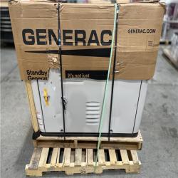 DALLAS LOCATION- AS-IS Generac 26 kW Air-Cooled Whole House Home Standby Generator w/ 200 amp Transfer Switch