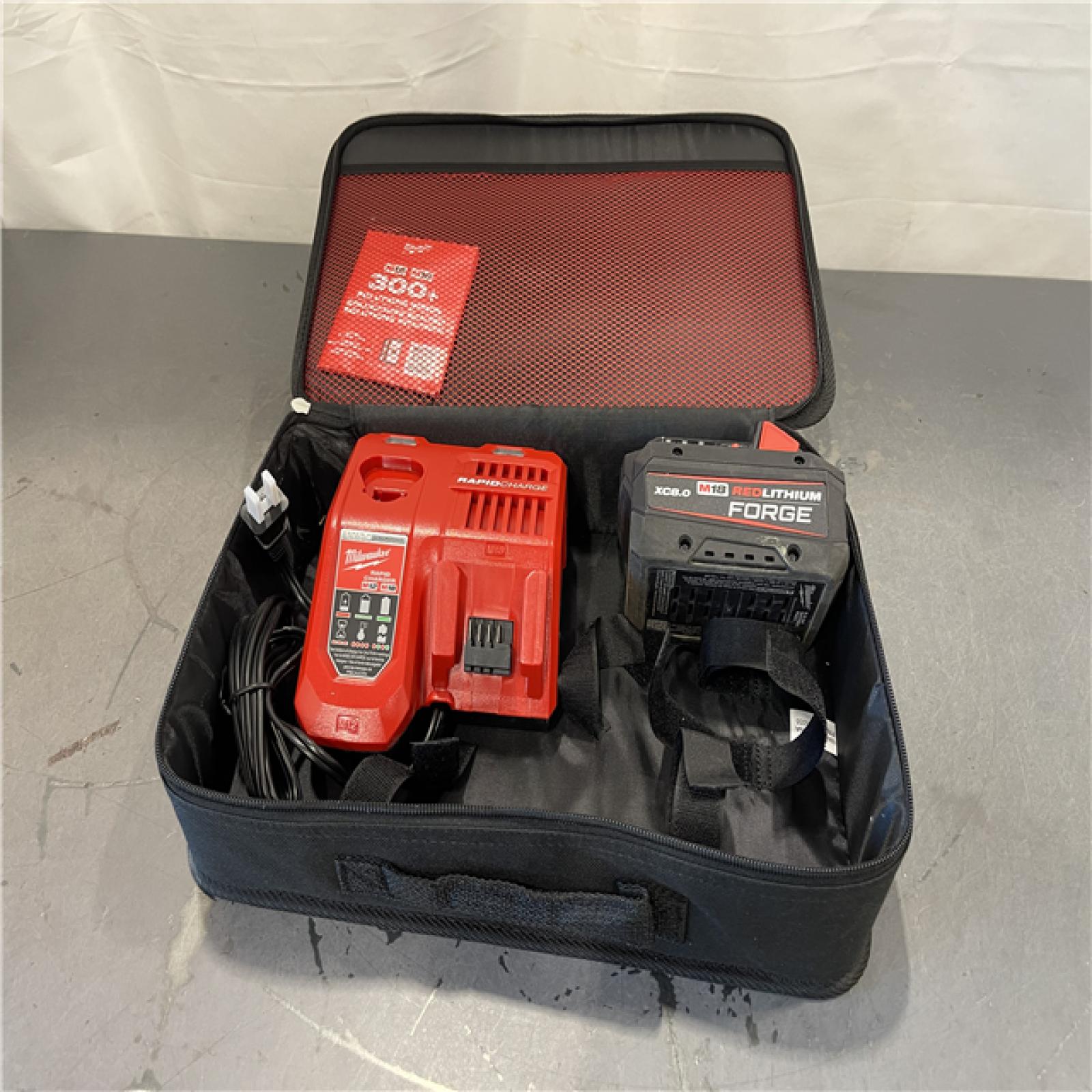 AS-IS - Milwaukee M18 18-Volt Lithium-Ion REDLITHIUM FORGE Starter Kit with 8.0Ah Battery and Rapid Charger