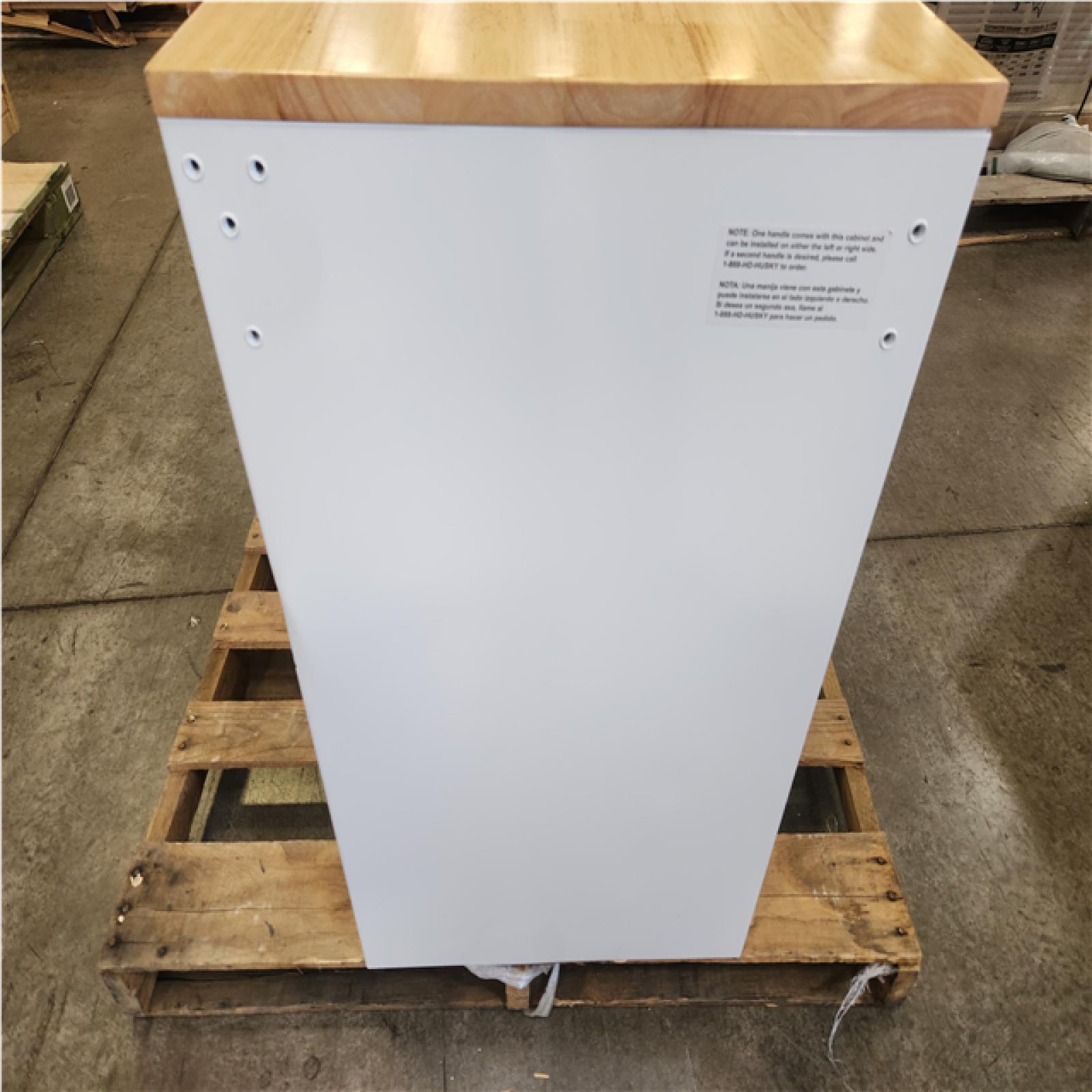 Phoenix LIKE NEW Husky Tool Storage 46 in. W x 18 in. D 9-Drawer Gloss White Mobile Workbench Cabinet