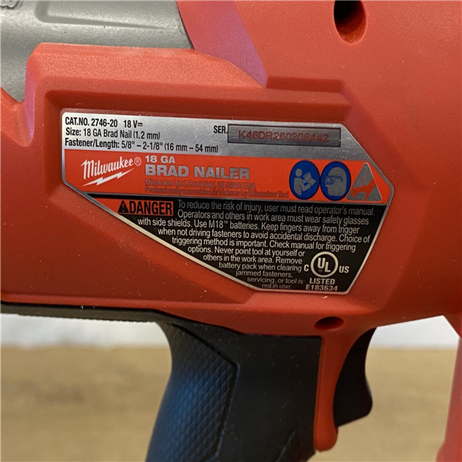 AS-IS Milwaukee FUEL 18-Volt Lithium-Ion Brushless Cordless Gen II 18-Gauge Brad Nailer (Tool-Only)