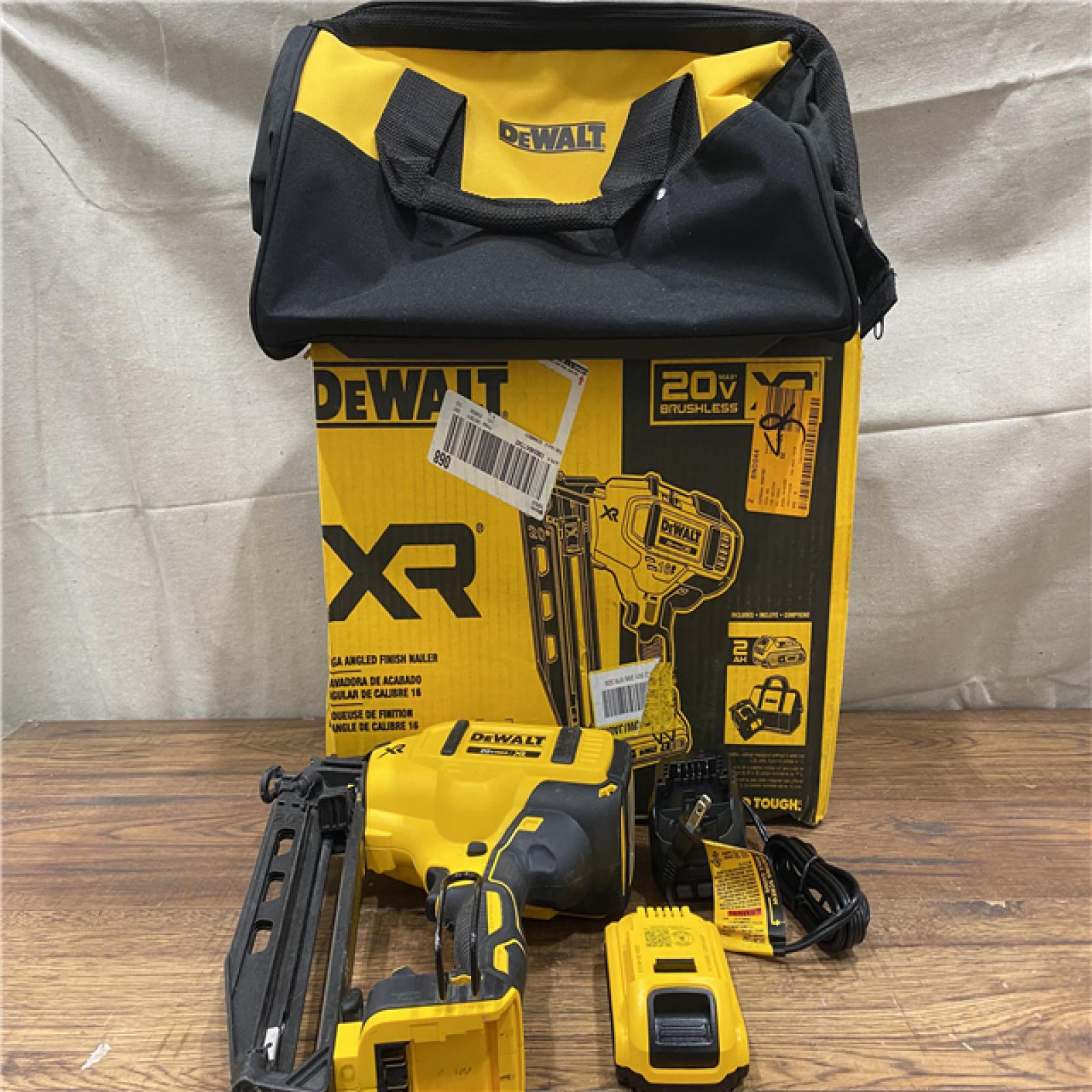 AS-IS DeWalt DCN660D1 20V 16 Gauge Cordless Angled Finish Nailer Kit W/ 2Ah Battery