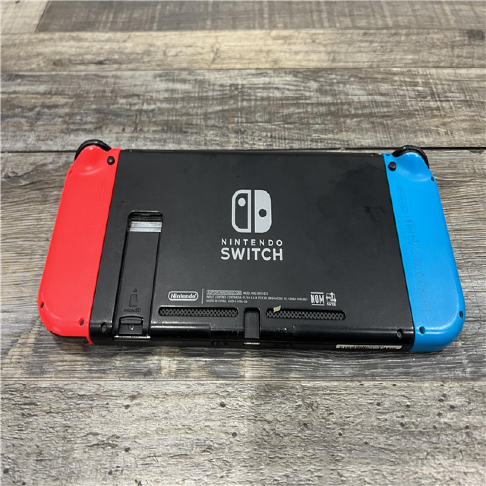 AS-IS Nintendo Switch with Neon Blue and Neon Red Joy-Con