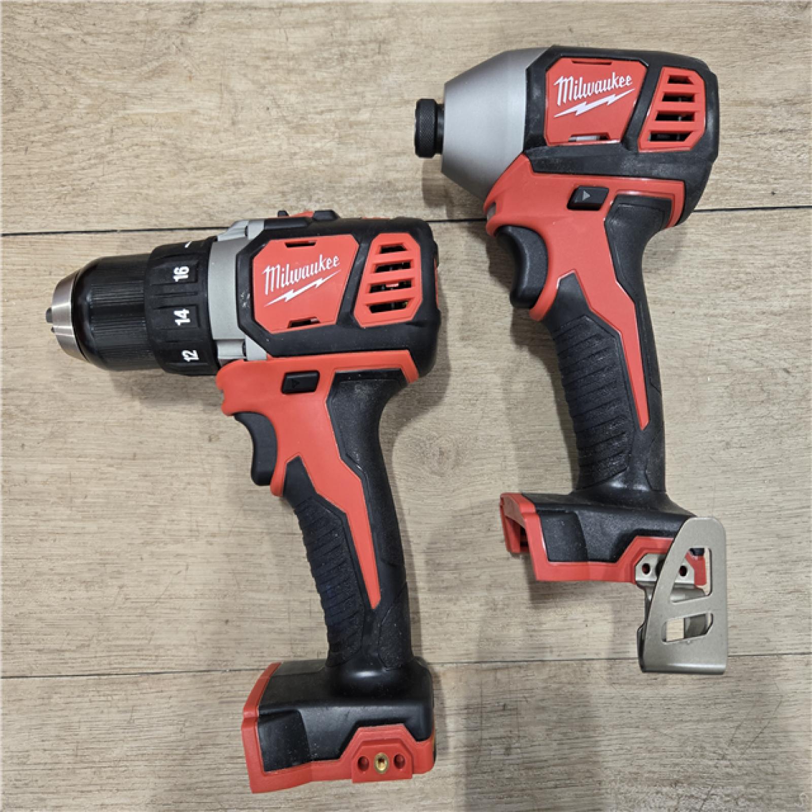 AS-IS Milwaukee 18V Lithium-Ion Cordless Drill Driver/Impact Driver Combo Kit