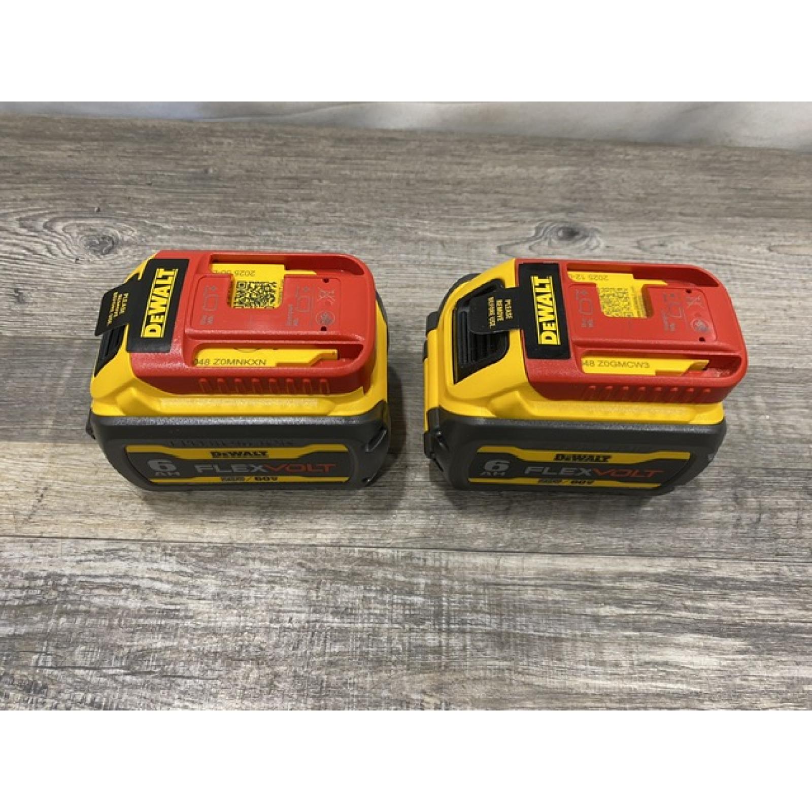 AS-IS DEWALT FLEXVOLT 20V/60V MAX Lithium-Ion 6.0Ah Battery Pack (2 Pack)