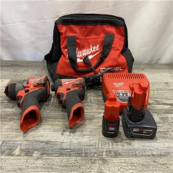 AS-IS Milwaukee FUEL 12-Volt Lithium-Ion Brushless Cordless Hammer Drill and Impact Driver Combo Kit