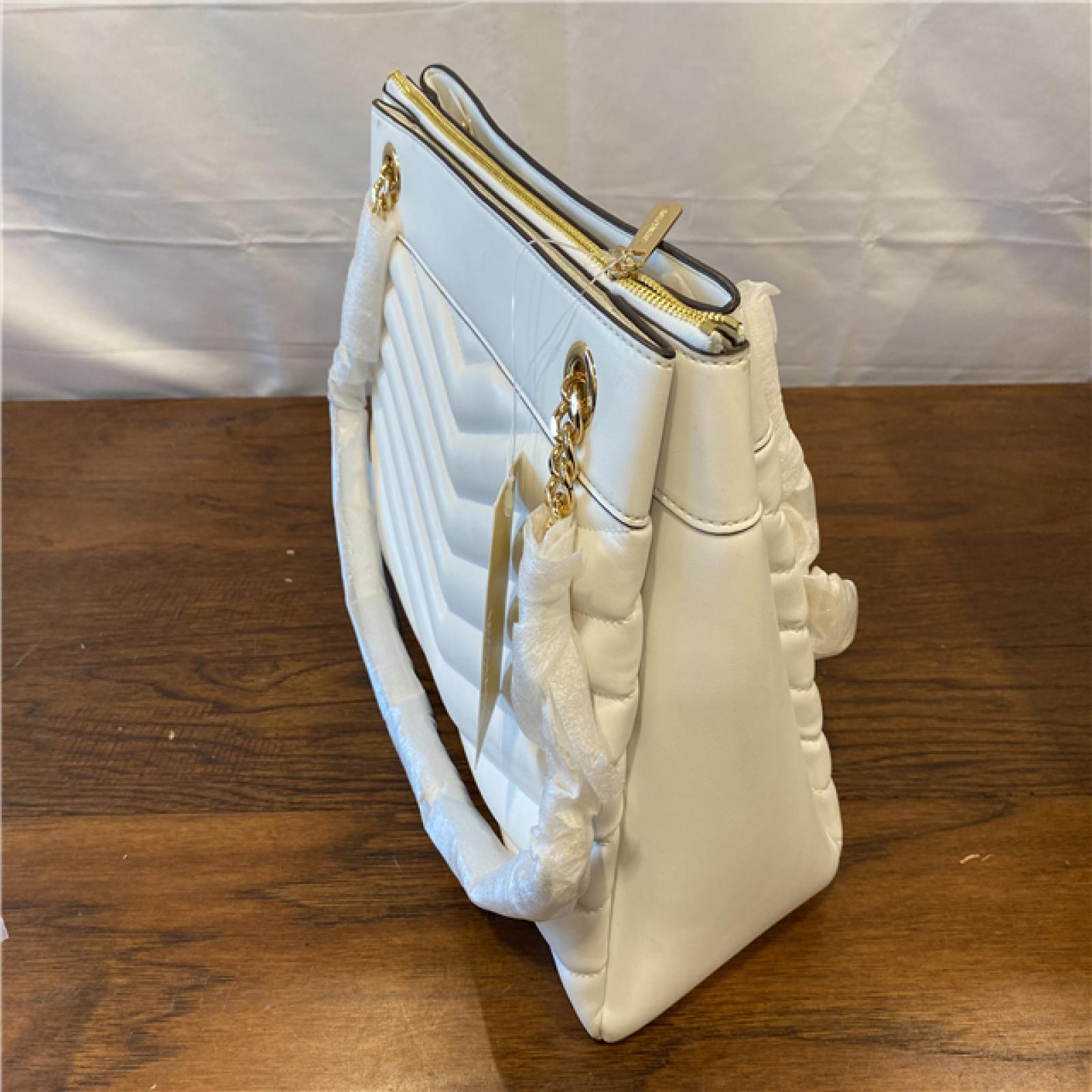 NEW! Michael Kors Whitney Medium Quilted Tote Bag - White
