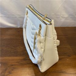 NEW! Michael Kors Whitney Medium Quilted Tote Bag - White