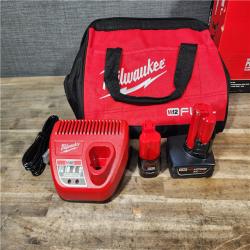 HOUSTON LOCATION - AS-IS Milwaukee M12 FUEL Cordless 2-Tool Combo Kit: 1/2Hammer Drill  1/4Hex Impact Driver 3497-22