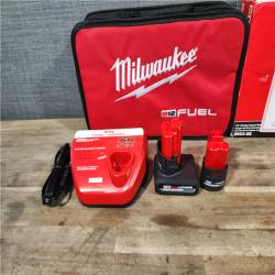 HOUSTON LOCATION - AS-IS (APPEARS LIKE NEW) Milwaukee M12 FUEL Cordless Compact Impact Wrench Kit  Brushless  1/2 Torque  12V