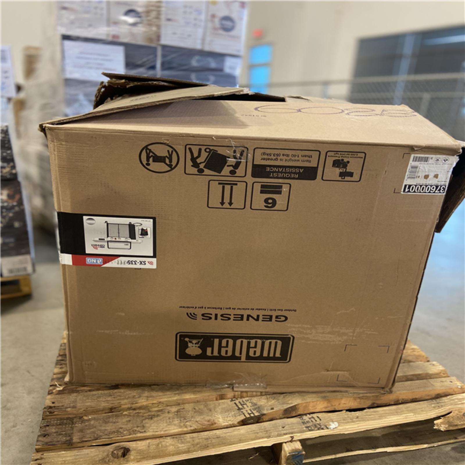 DALLAS LOCATION - Weber Genesis Smart SX-335 3-Burner Natural Gas Grill in Stainless Steel with Side Burner