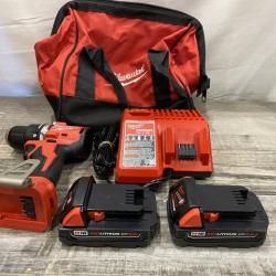 AS-IS Milwaukee 18V Lithium-Ion Brushless Cordless 1/2 in. Compact Drill/Driver Kit