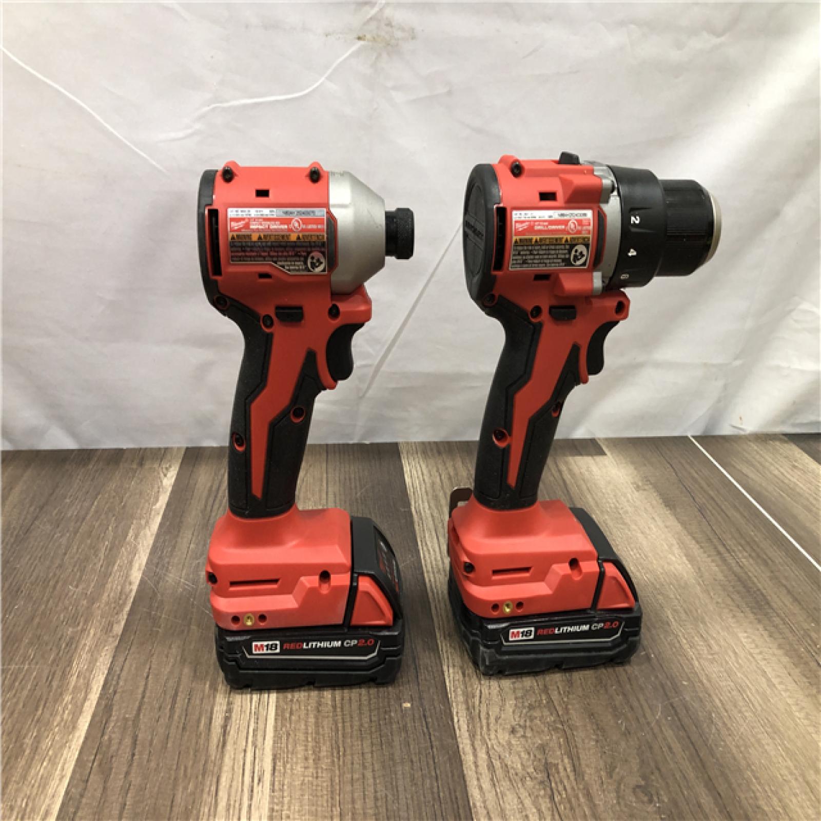 AS-IS Milwaukee 18V Lithium-Ion Brushless Cordless Compact Drill/Impact Combo Kit