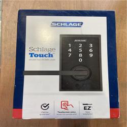 NEW! - Schlage Century Matte Black Touch Keyless Touchscreen Door Lock with Latitude Handle