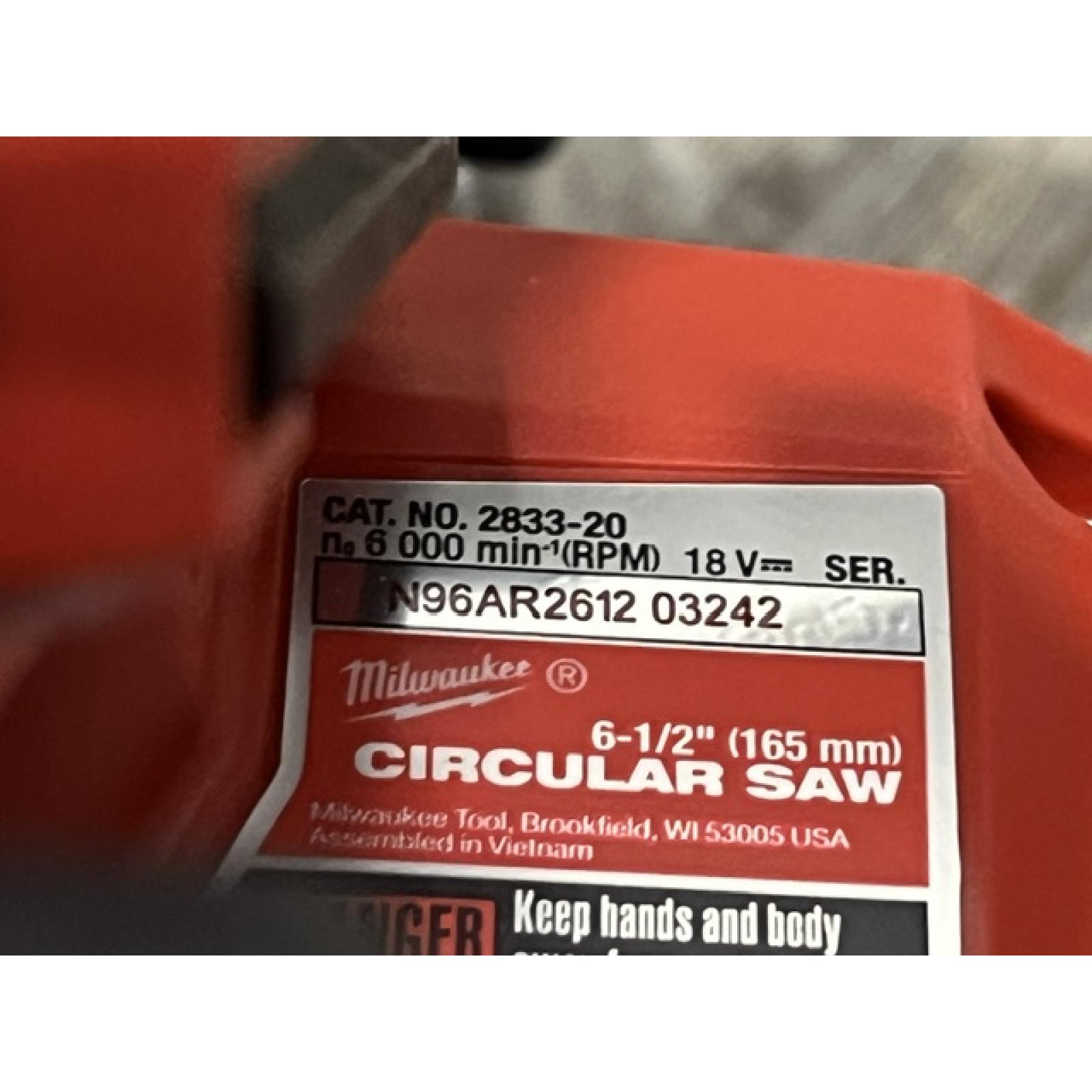 AS-IS Milwaukee FUEL 18V Lithium-Ion Brushless Cordless 6-1/2 in. Circular Saw (Tool-Only)